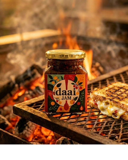 Daai Jam jar on the braai